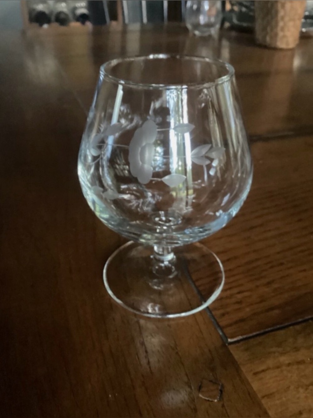 CRYSTAL BRANDY GLASS 8 OUNCE PRINCESS HOUSE HERITAGE REPLACEMENT PIECE 4 1/2”